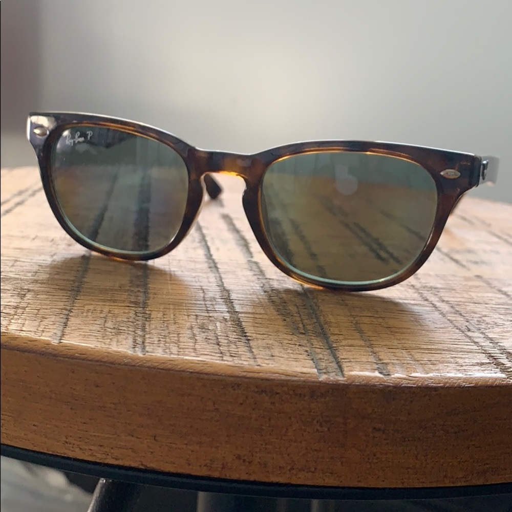 RAYBAN Round Tortoiseshell Acetate Sunglasses